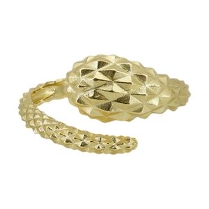Abstract Snake Ring 14k Gold overlay size 8  🆕